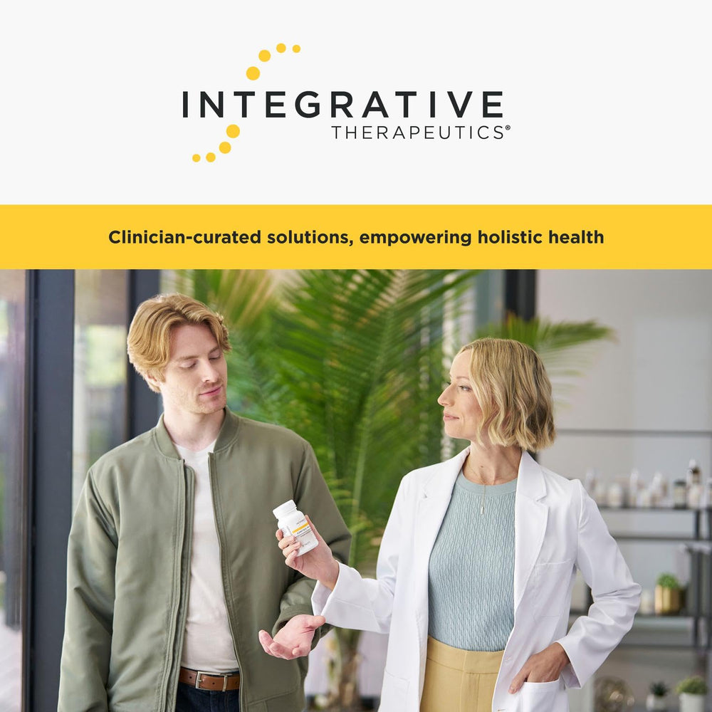 Ingredient and quality icons on Integrative Therapeutics label signaling transparency and standards