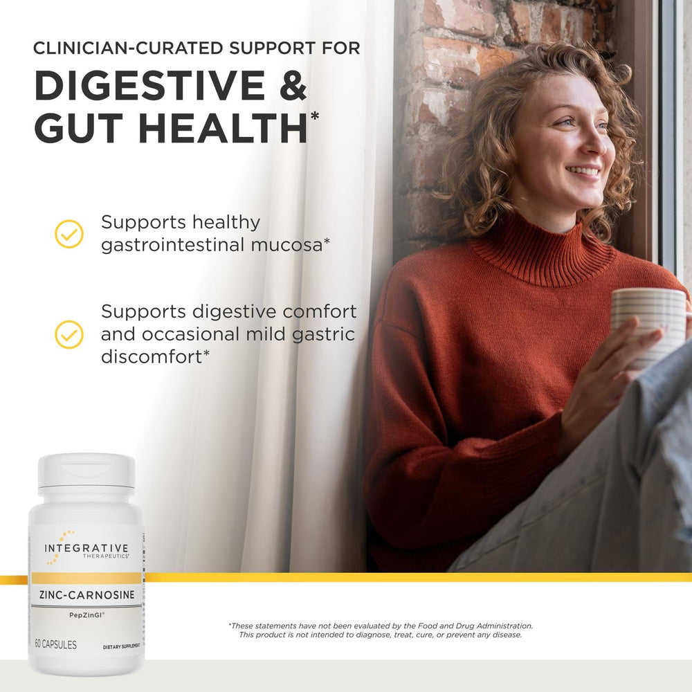 Integrative Therapeutics cápsulas en mano fácil de tragar para comodidad digestiva