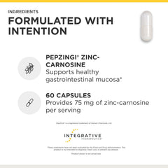 Integrative Therapeutics composición PepZinGI destacada para soporte de mucosa