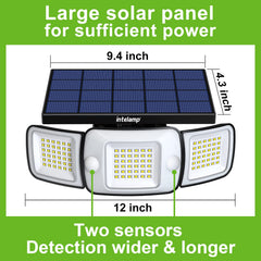 intelamp vista de los tres cabezales orientables para 270° de iluminación