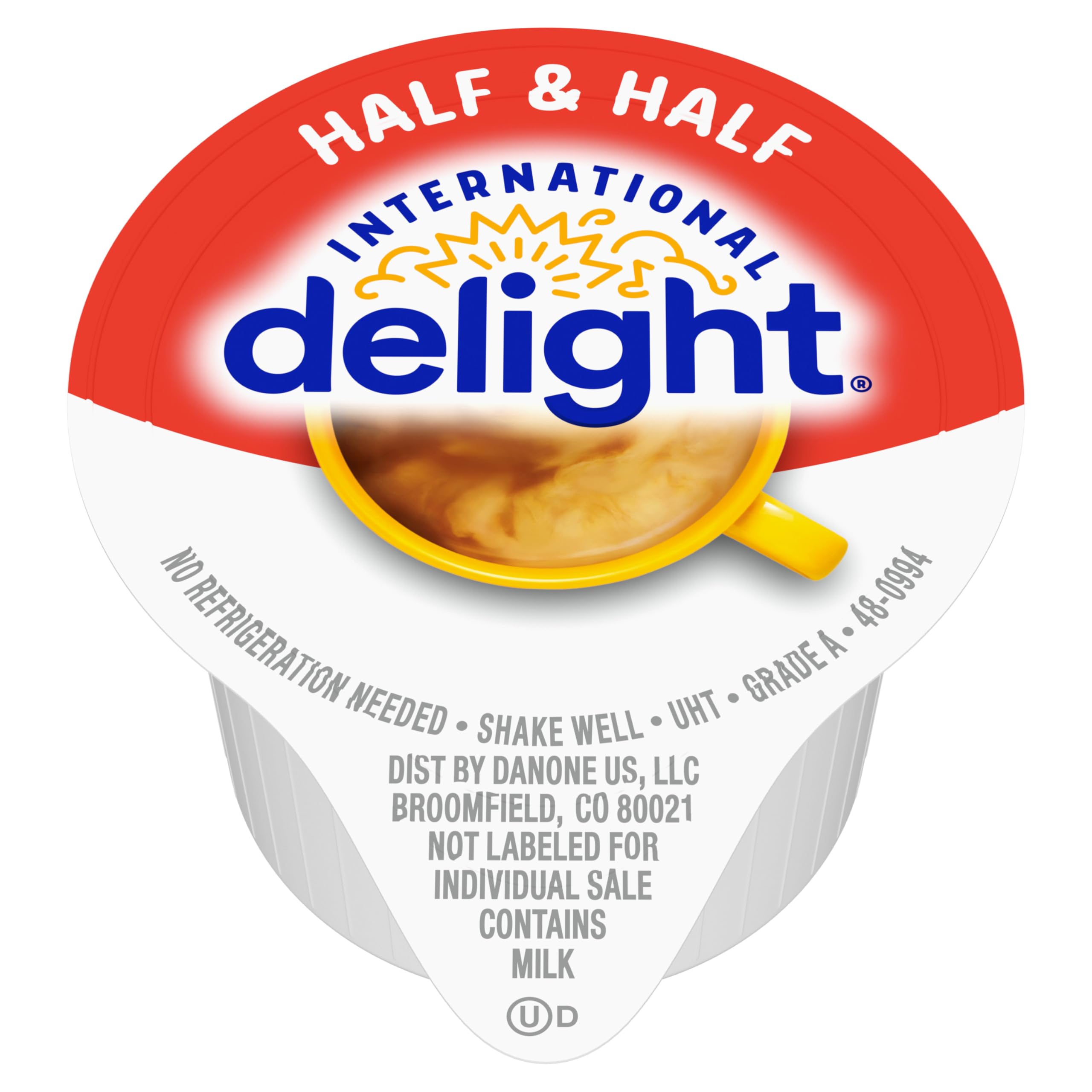 International Delight envase frontal mostrando las 384 unidades y comodidad inmediata