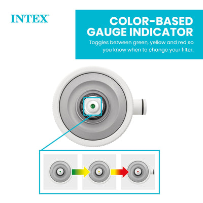 INTEX C100 hose connection detail showing secure fittings for leak prevention