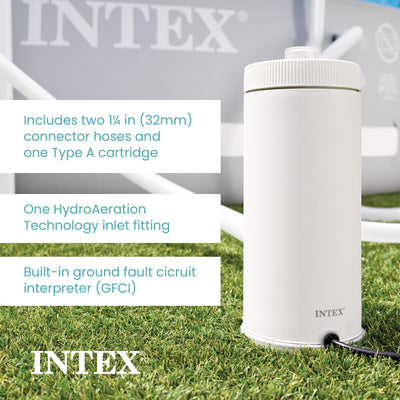 INTEX C100 scale photo with tools indicating compact size and easy installation