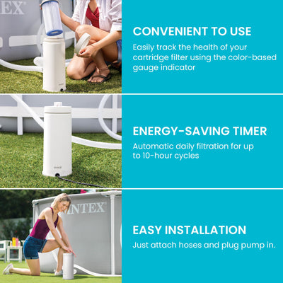 INTEX C100 timer dial closeup with adjustable hours for energy savings