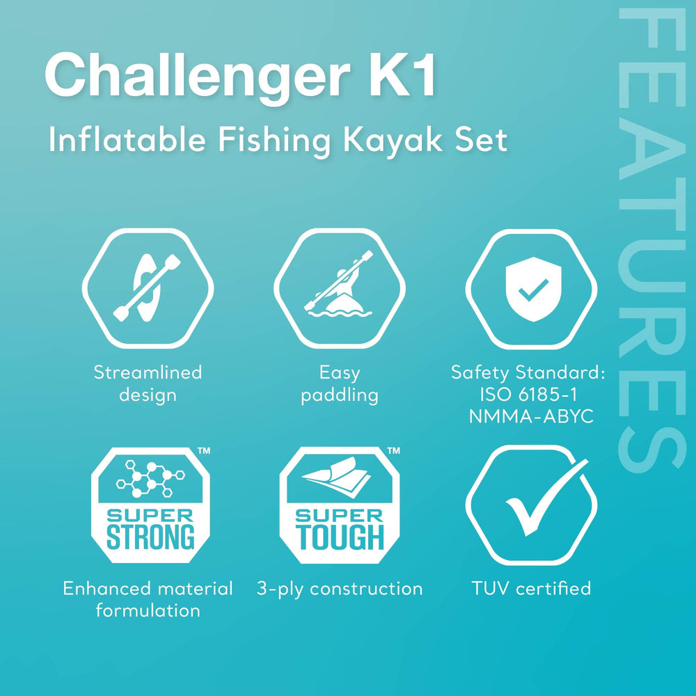 Intex Challenger K1 asiento ajustable con respaldo para mayor confort