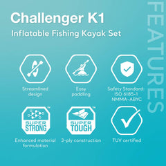 Intex Challenger K1 asiento ajustable con respaldo para mayor confort