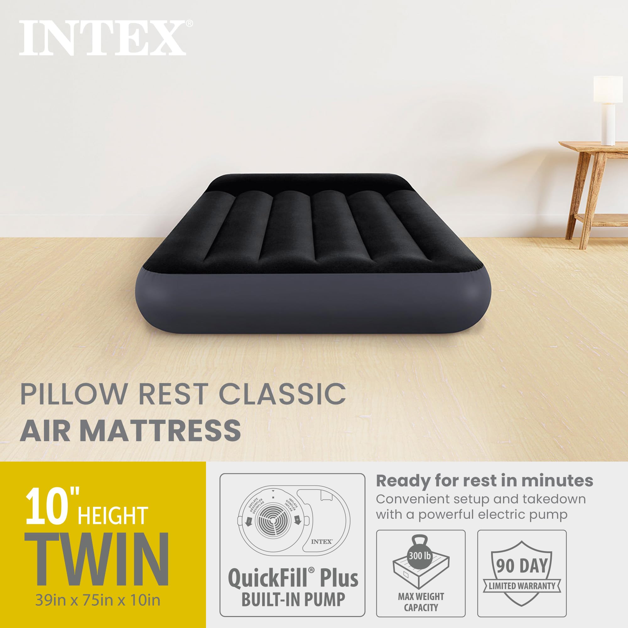 Intex detalle de superficie aterciopelada, tacto suave y fácil limpieza