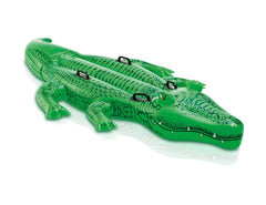 Intex Giant Gator vista frontal color verde y diseño amigable para diversión segura