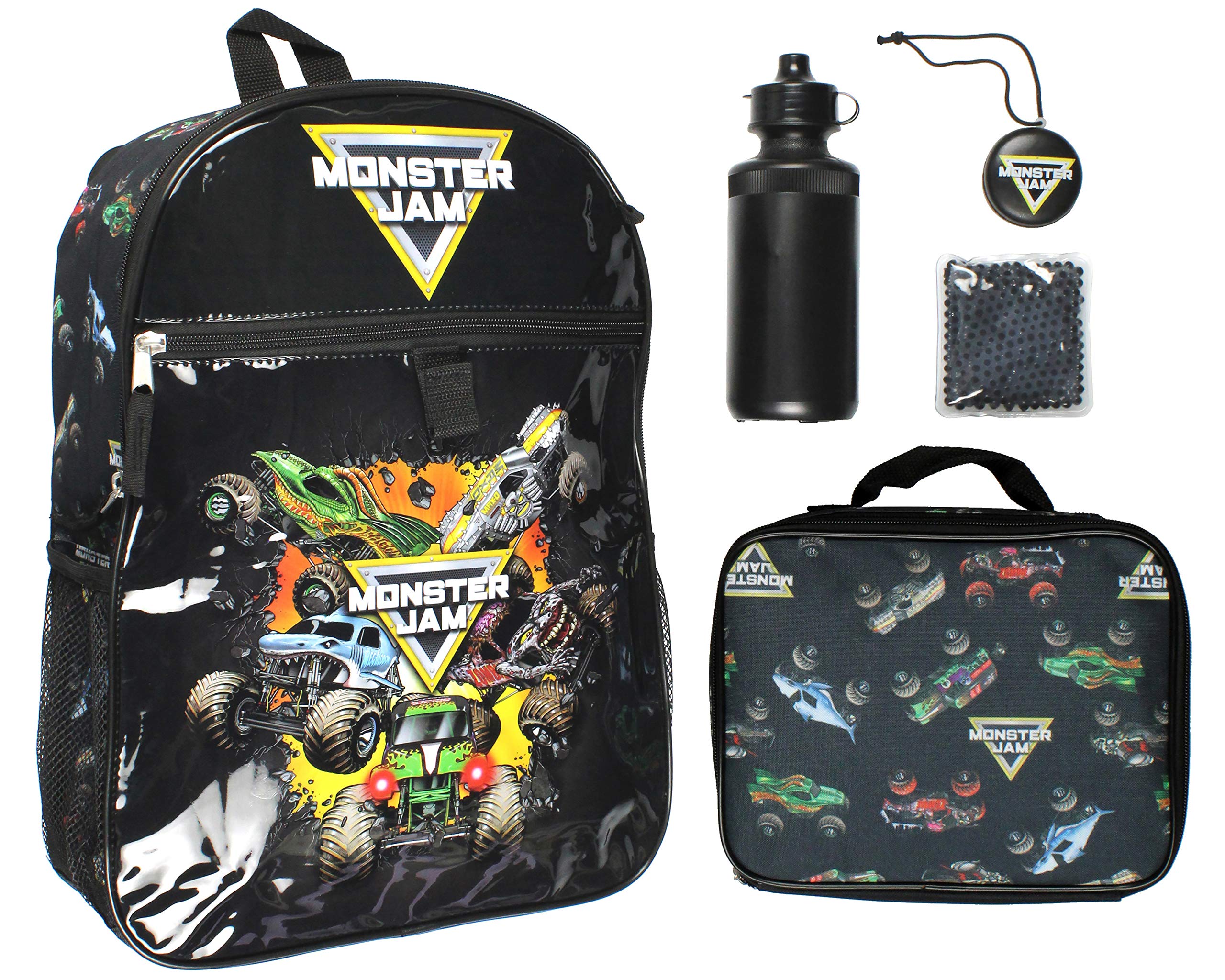 INTIMO mochila frente con gráficos Monster Jam, diseño llamativo