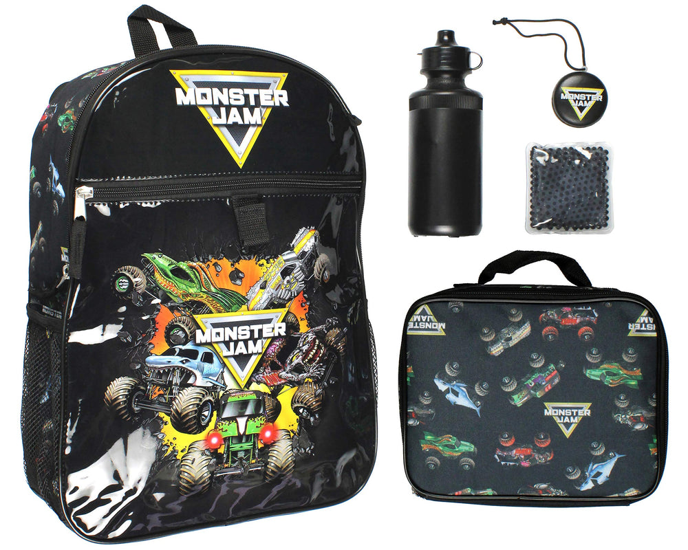 INTIMO mochila frente con gráficos Monster Jam, diseño llamativo