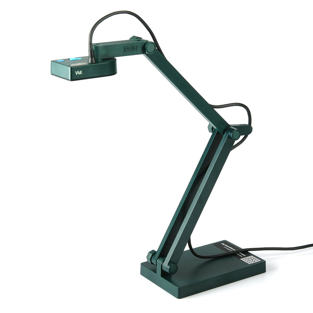 IPEVO V4K front view showing camera and stand, clear presentation benefit