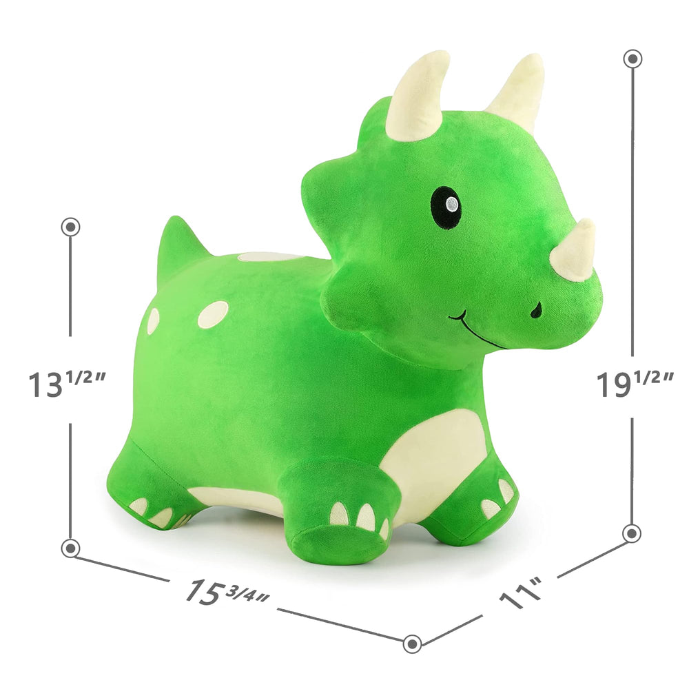 iPlay triceratops en jardín fomentando juego activo