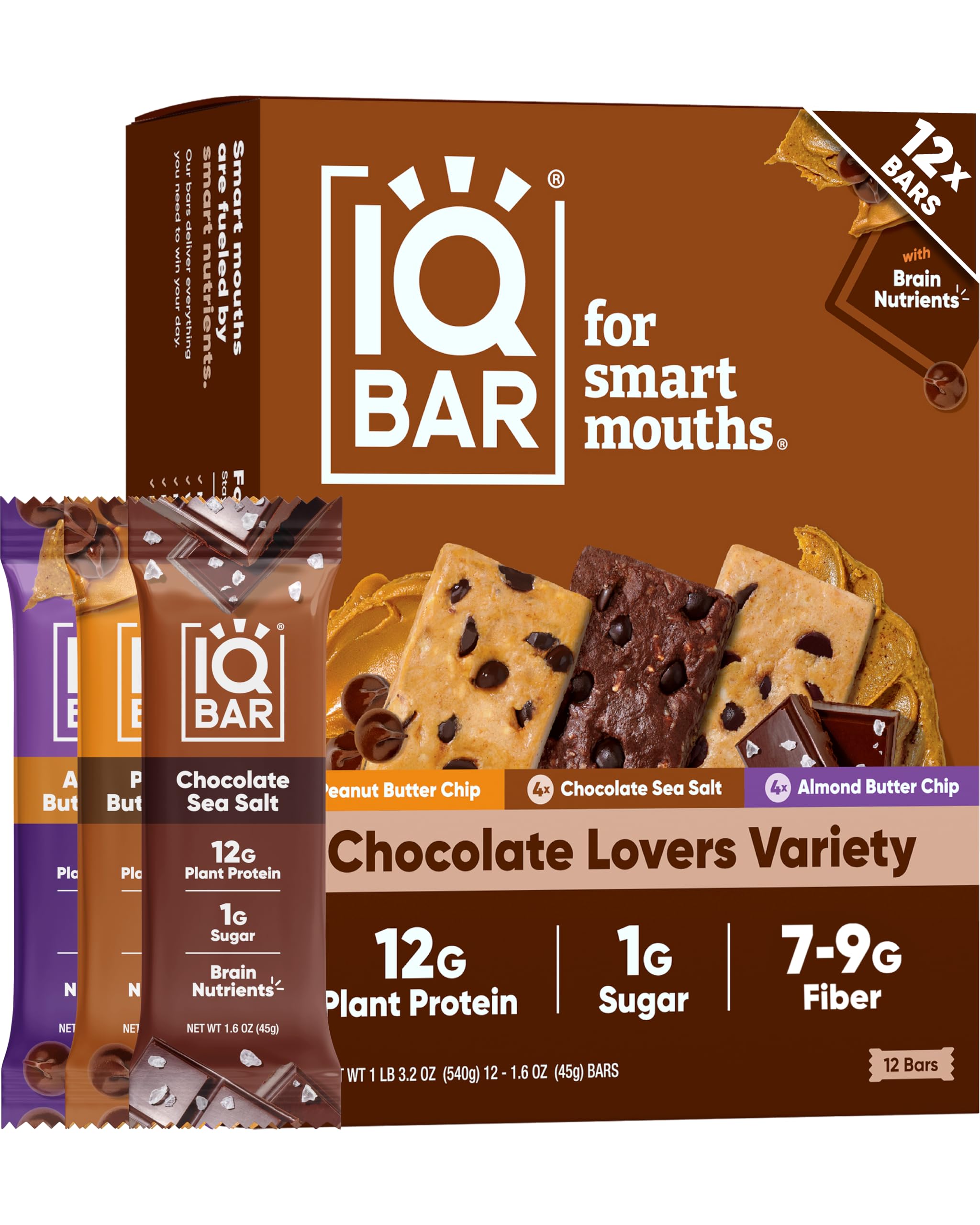 IQBAR paquete frontal 12 unidades mostrando variedad y conveniencia