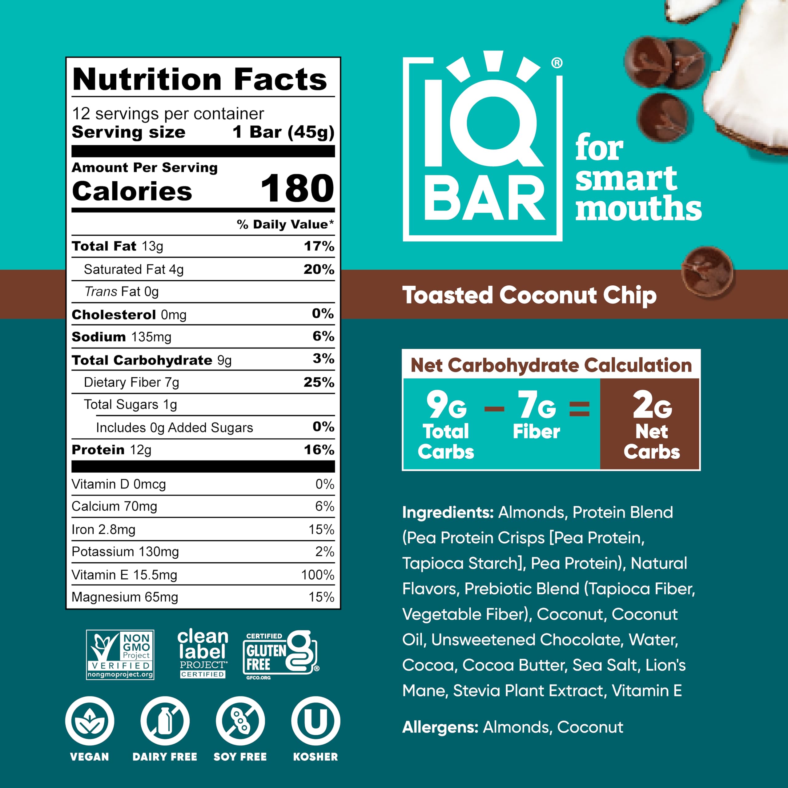 IQBAR etiqueta con certificaciones clean label y beneficios claros