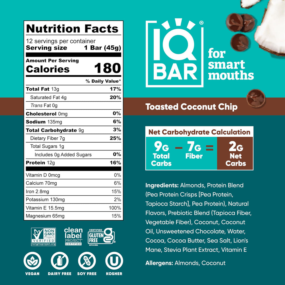 IQBAR etiqueta con certificaciones clean label y beneficios claros