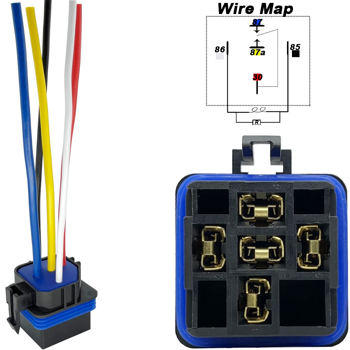 iRhapsody relay wiring closeup with tinned 12 AWG leads, ensures high-current safety