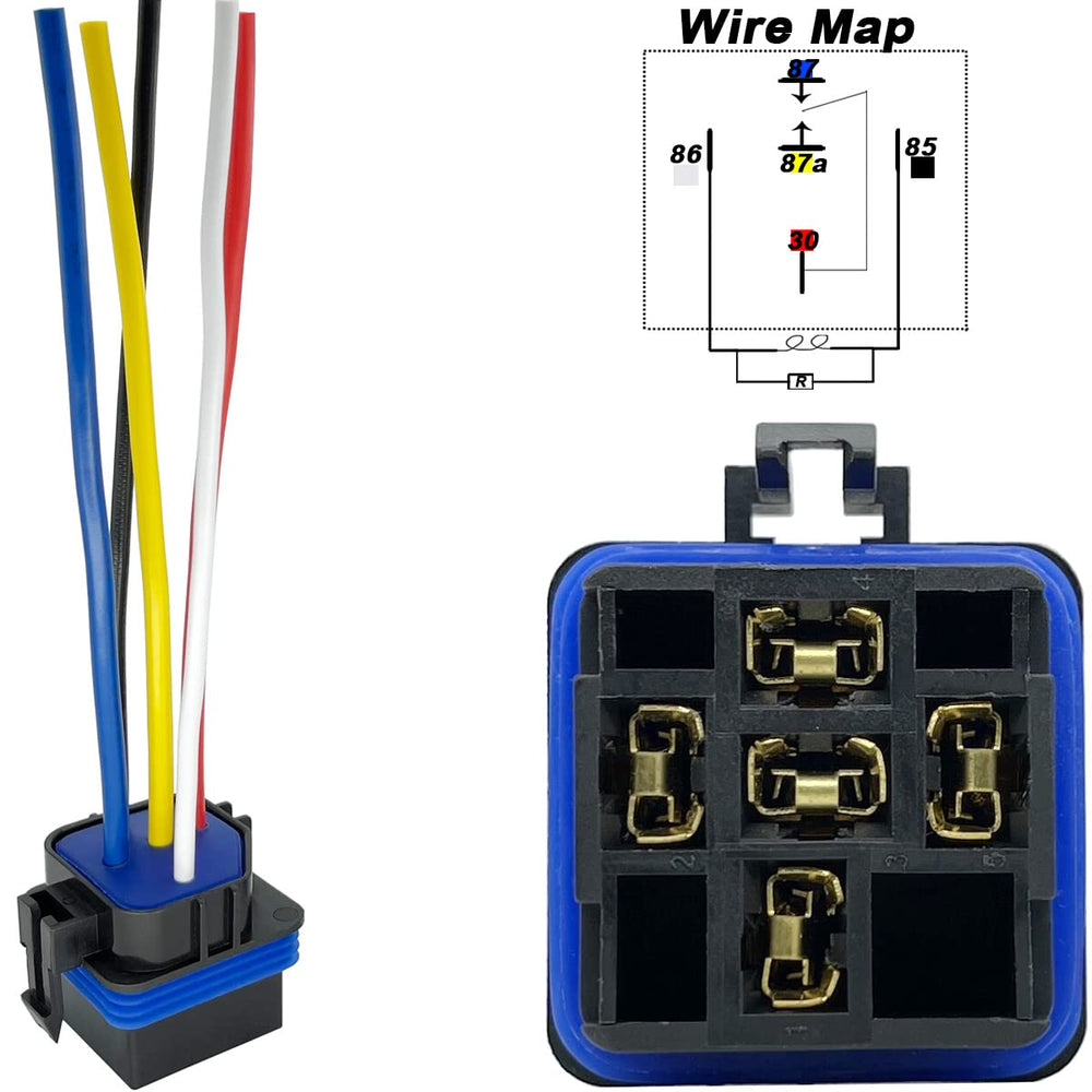 iRhapsody relay wiring closeup with tinned 12 AWG leads, ensures high-current safety