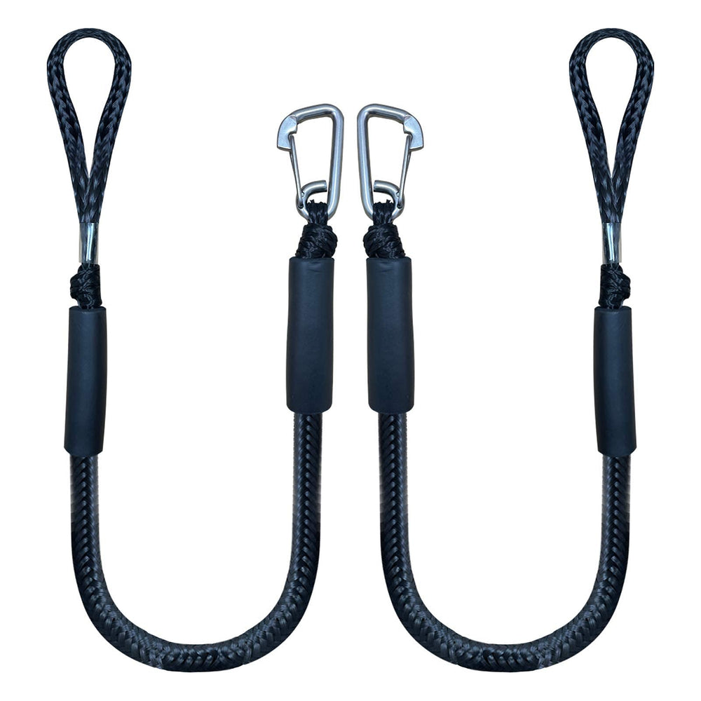 Iririi vista frontal del pack de dos amarras bungee, lista para instalar