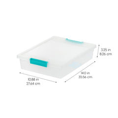 IRIS USA close-up of the lid and snap latches for secure stacking benefit