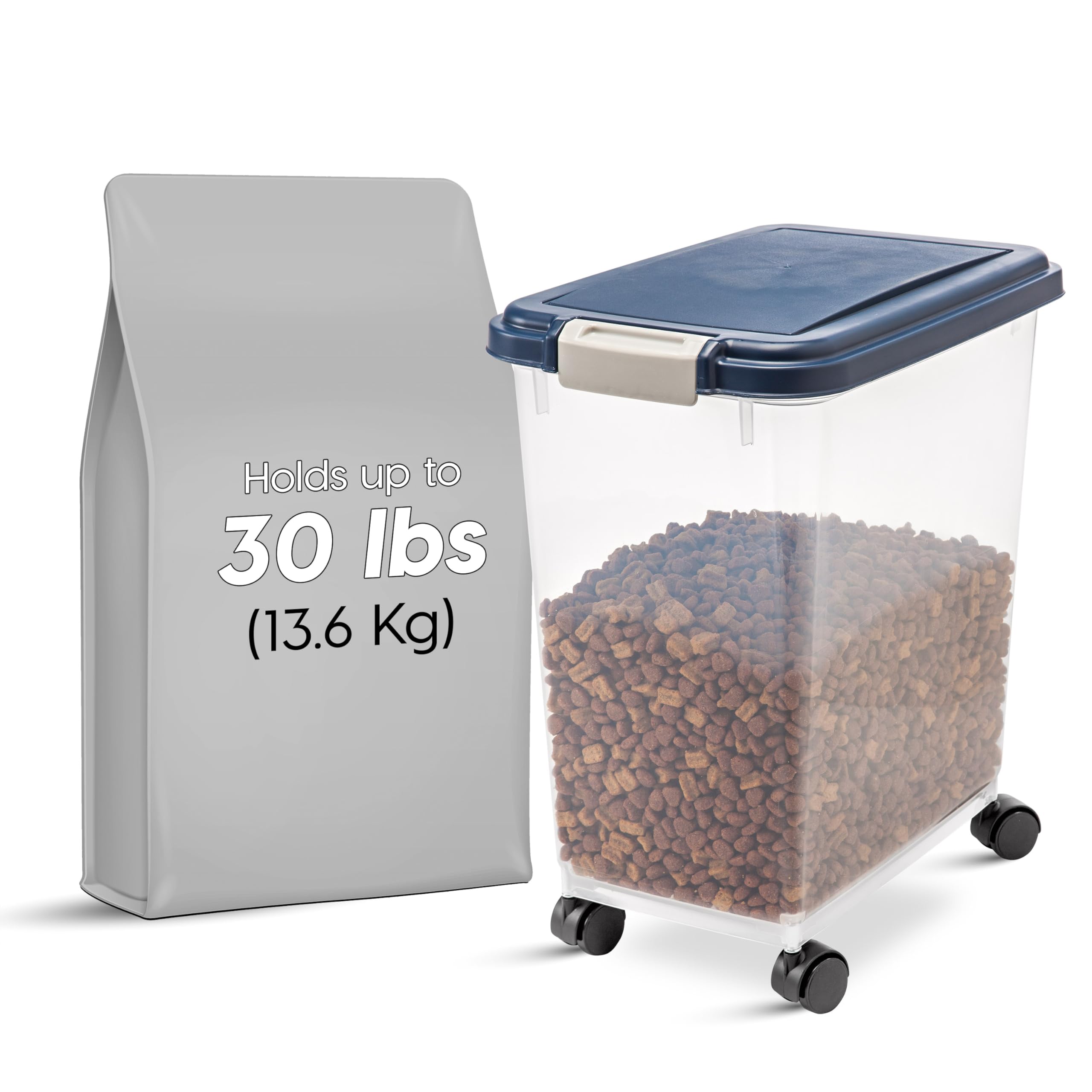IRIS USA container with casters attached for easy rolling and relocation benefit