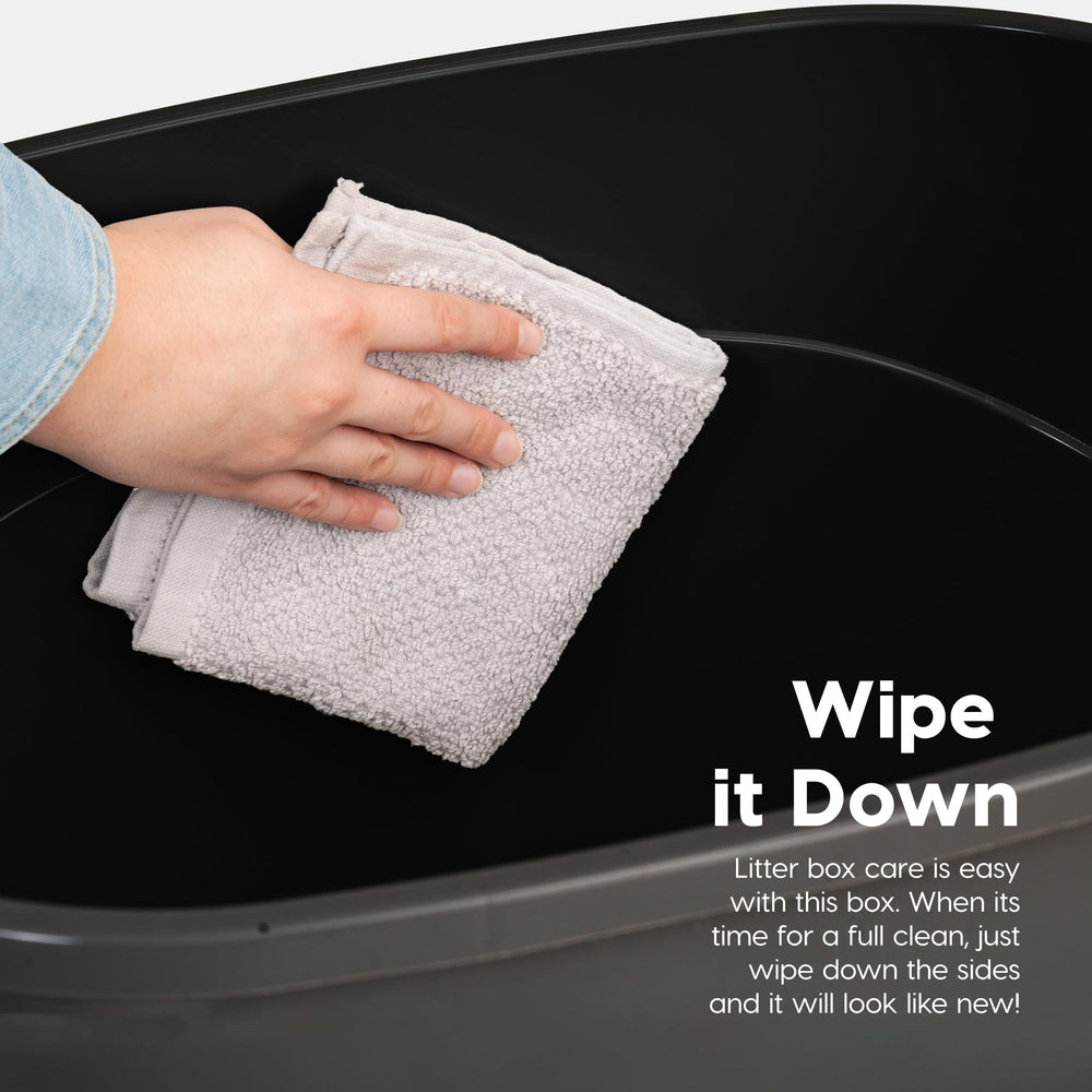 IRIS USA lid open demonstrating quick cleaning access and hassle-free maintenance
