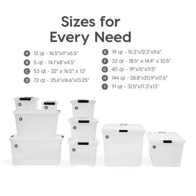 IRIS USA holding craft supplies to show clear viewing and sorting benefit