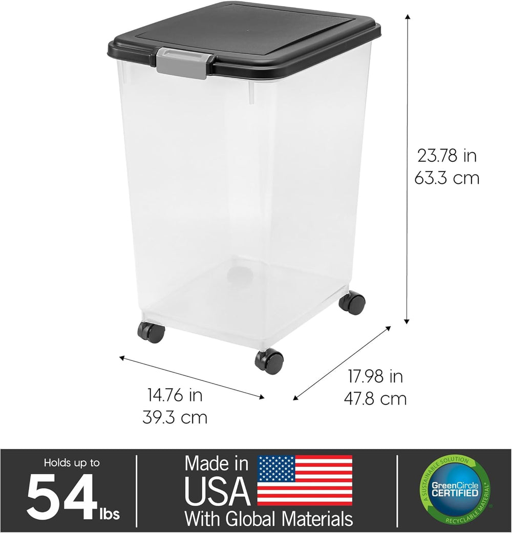IRIS USA foam gasket detail, seals out moisture for longer shelf life