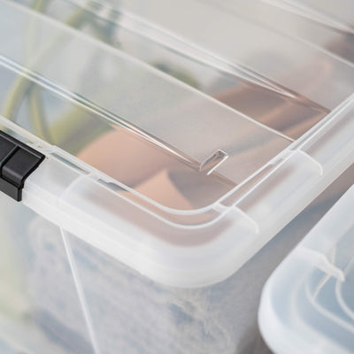 IRIS USA open bin showing interior for neat, visible storage benefit
