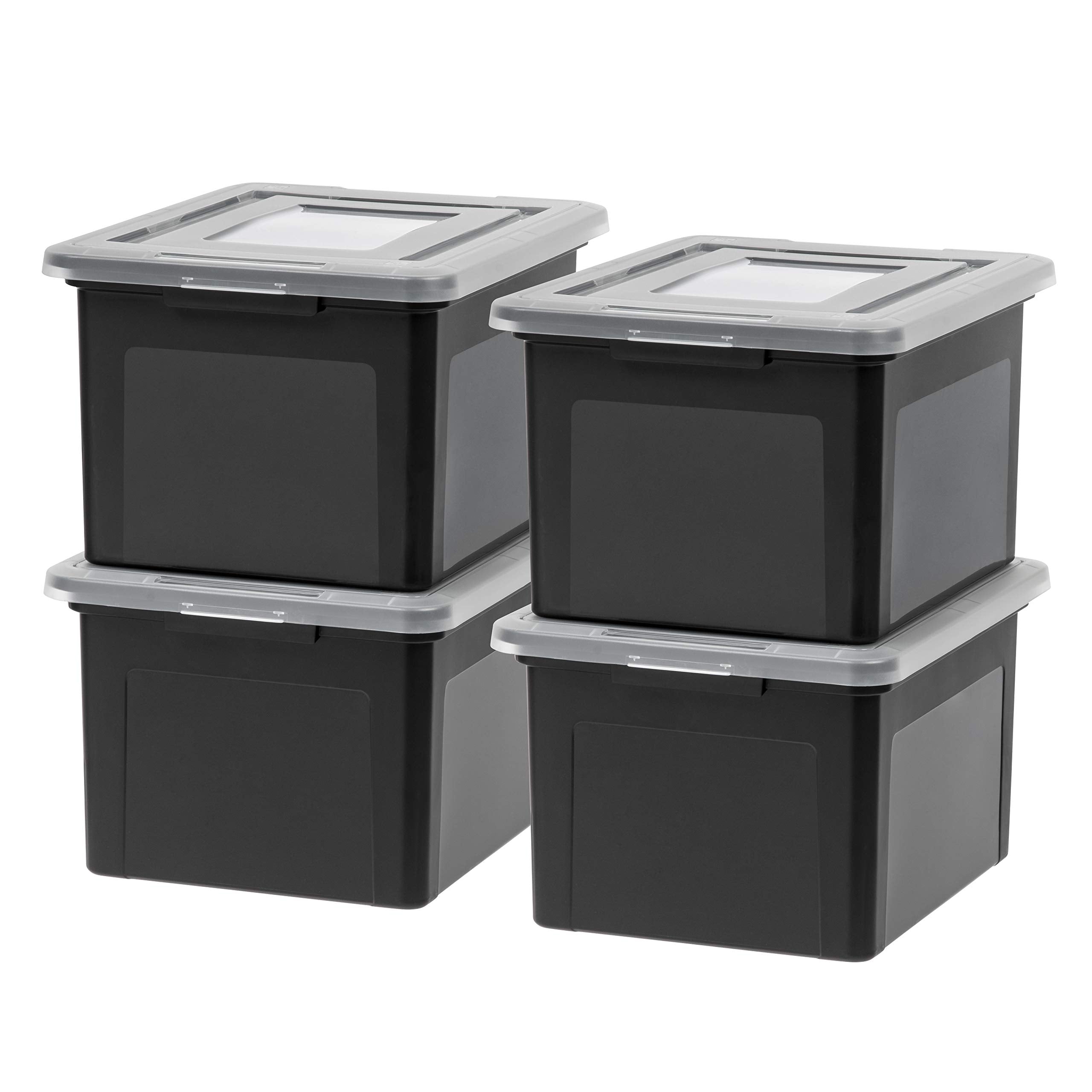 IRIS USA caja archivos frente mostrando diseño negro y privacidad
