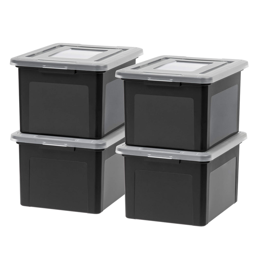 IRIS USA caja archivos frente mostrando diseño negro y privacidad