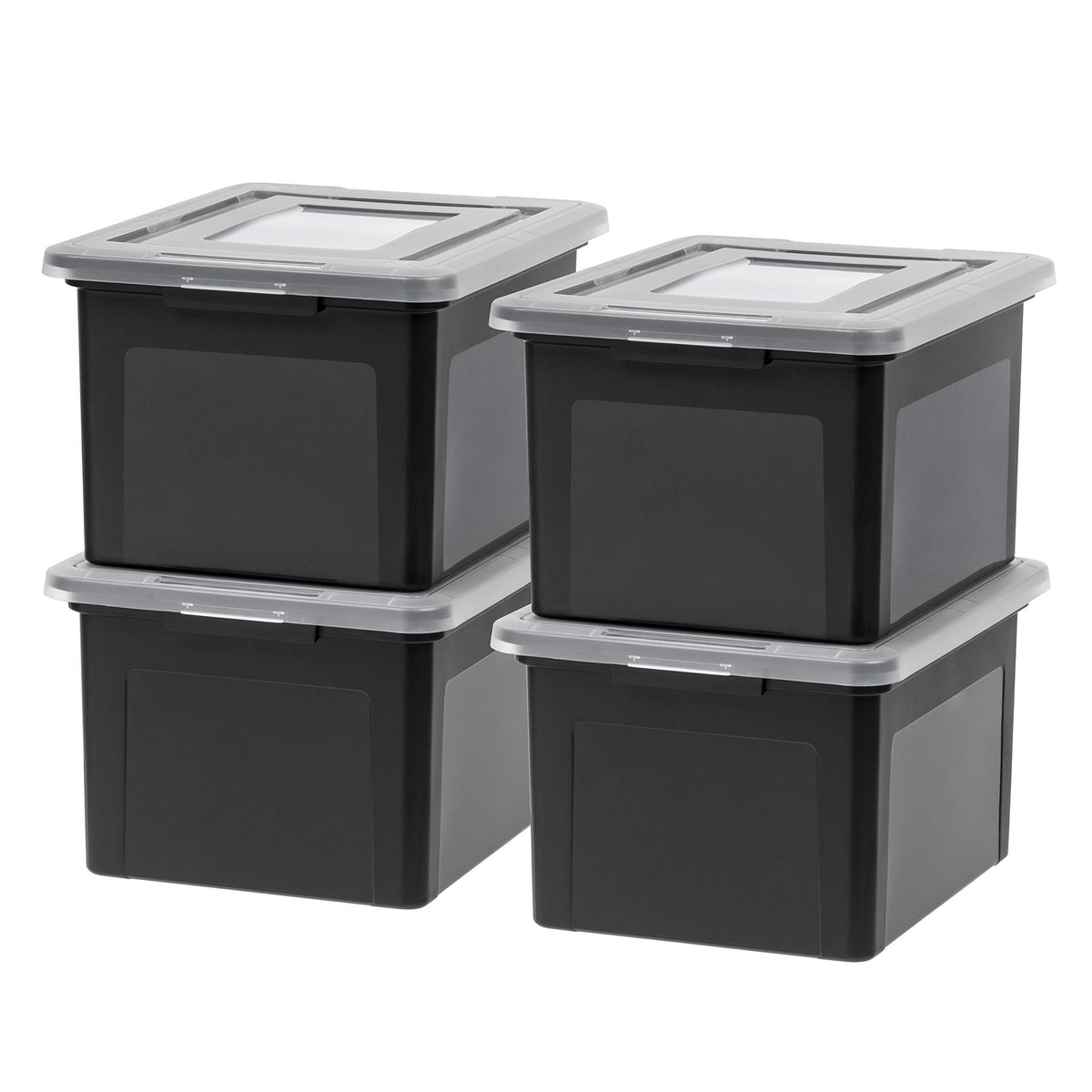 IRIS USA caja archivos frente mostrando diseño negro y privacidad