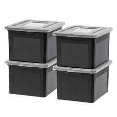 IRIS USA caja archivos frente mostrando diseño negro y privacidad