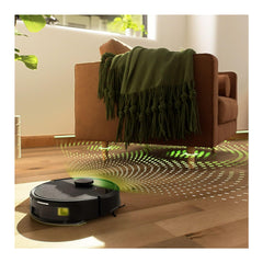 iRobot Roomba AutoEmpty dock closeup showing hygienic debris storage benefit