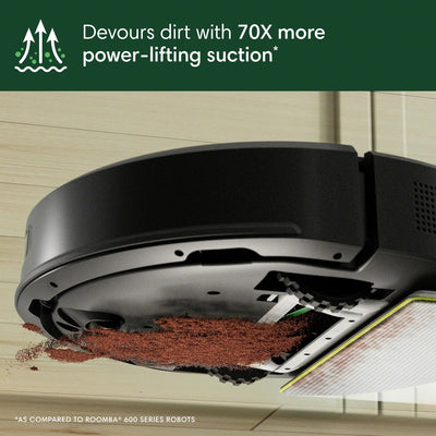 iRobot Roomba 105 avoiding rug while mopping showing carpet-safe protection