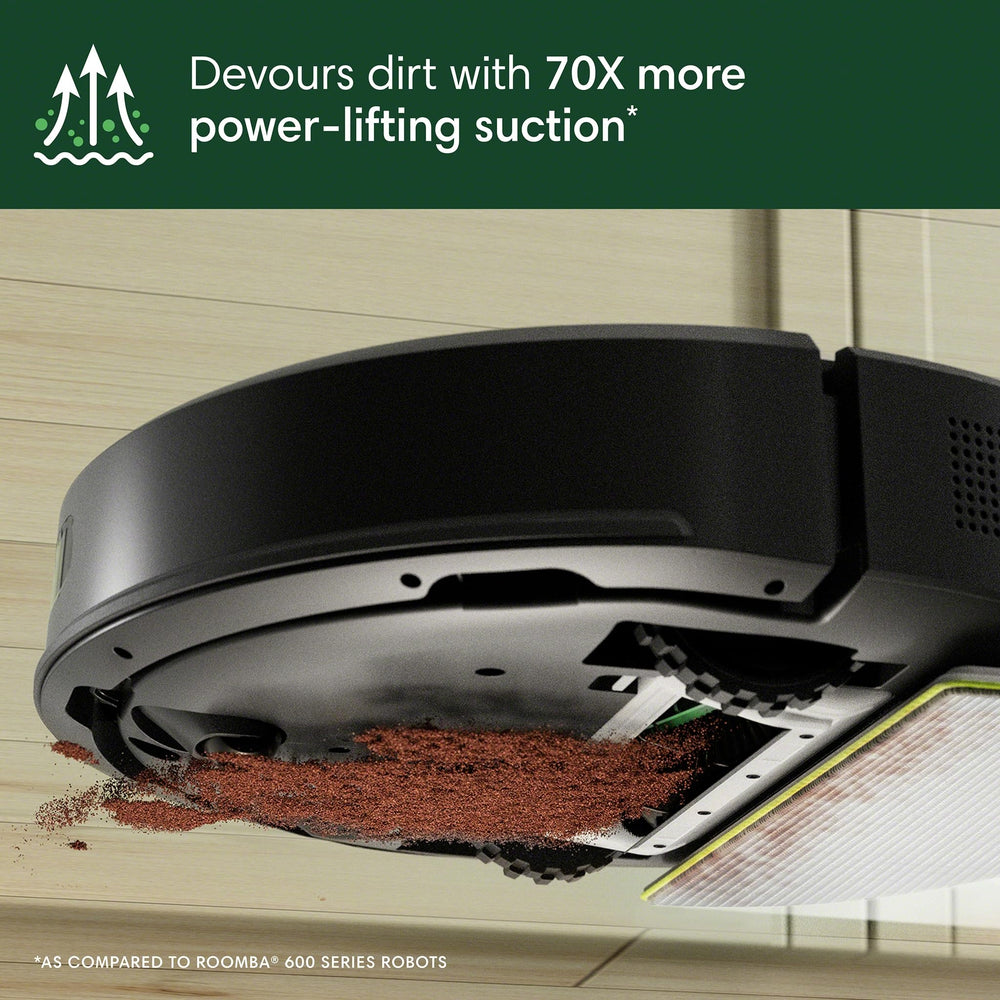 iRobot Roomba 105 avoiding rug while mopping showing carpet-safe protection