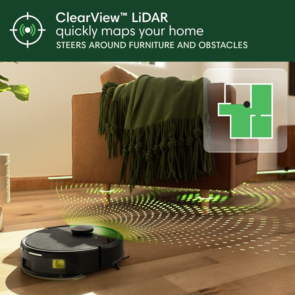 iRobot Roomba 105 in living room showing hands-free cleaning convenience
