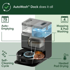 iRobot Roomba 505X dualclean mop pads closeup showing spinning pads that scrub floors