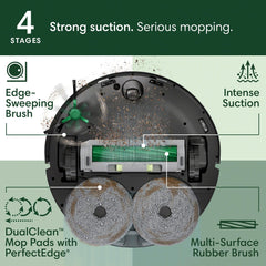 iRobot Roomba Plus 505 multi-surface rubber brush close-up for deep pickup