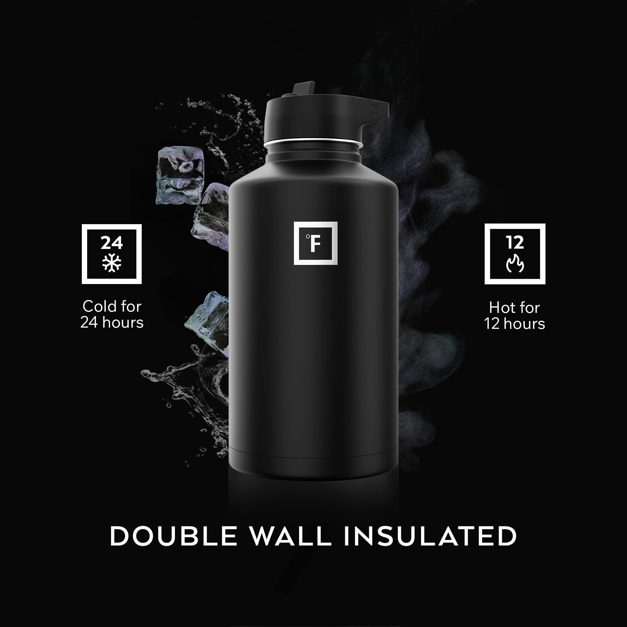 IRON °FLASK sujeto a mochila con mosquetón para transporte cómodo