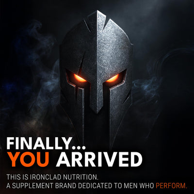 IRONCLAD NUTRITION bottle cap and label detail highlighting ingredient transparency