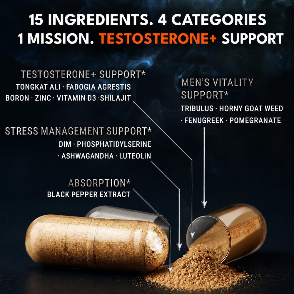 IRONCLAD NUTRITION raw herbs and minerals display emphasizing botanical sourcing