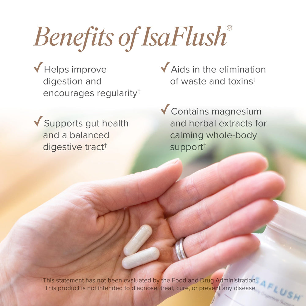 Isagenix IsaFlush etiqueta con ingredientes, transparencia y trazabilidad
