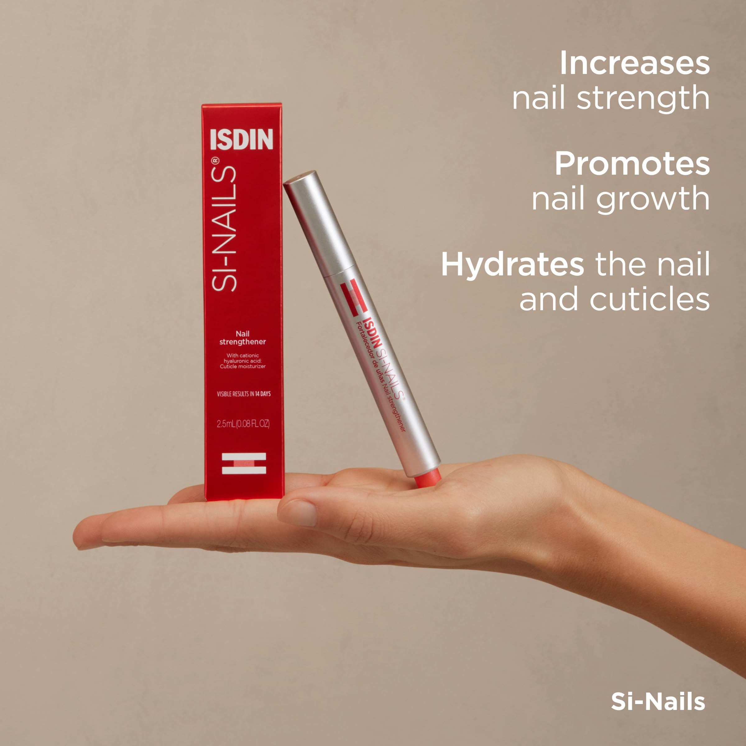 ISDIN textura del sérum Si-Nails en gota que muestra rápida absorción e hidratación