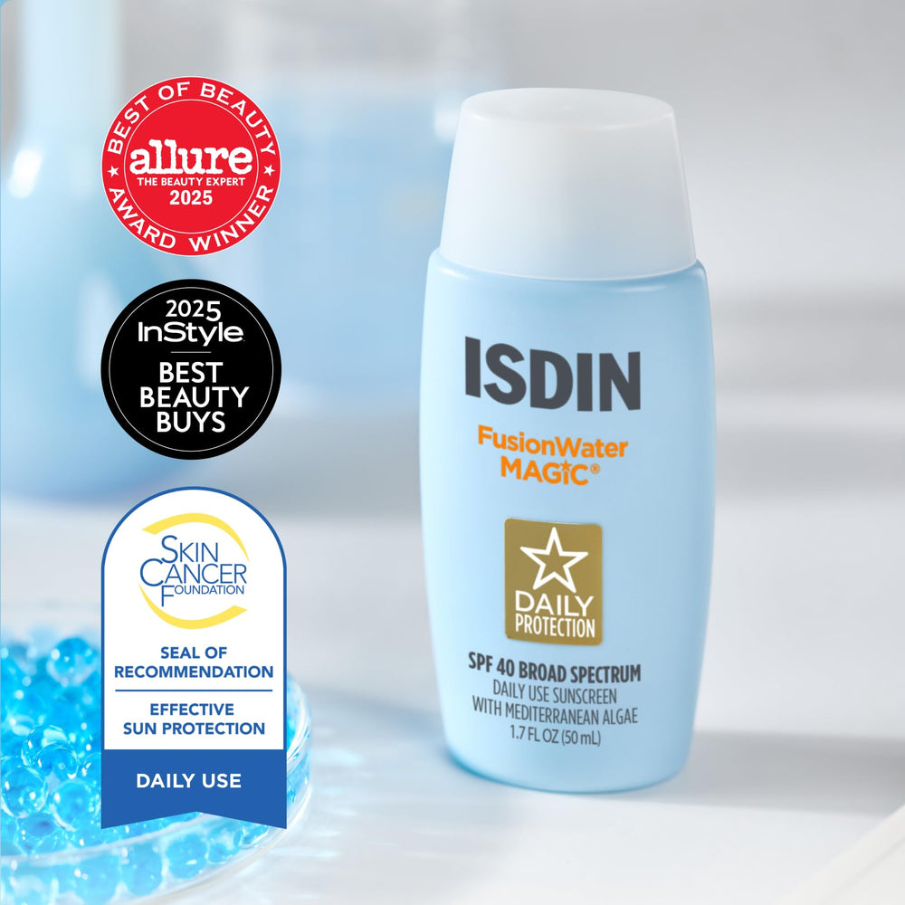 ISDIN textura acuosa en gotero ilustra absorción rápida