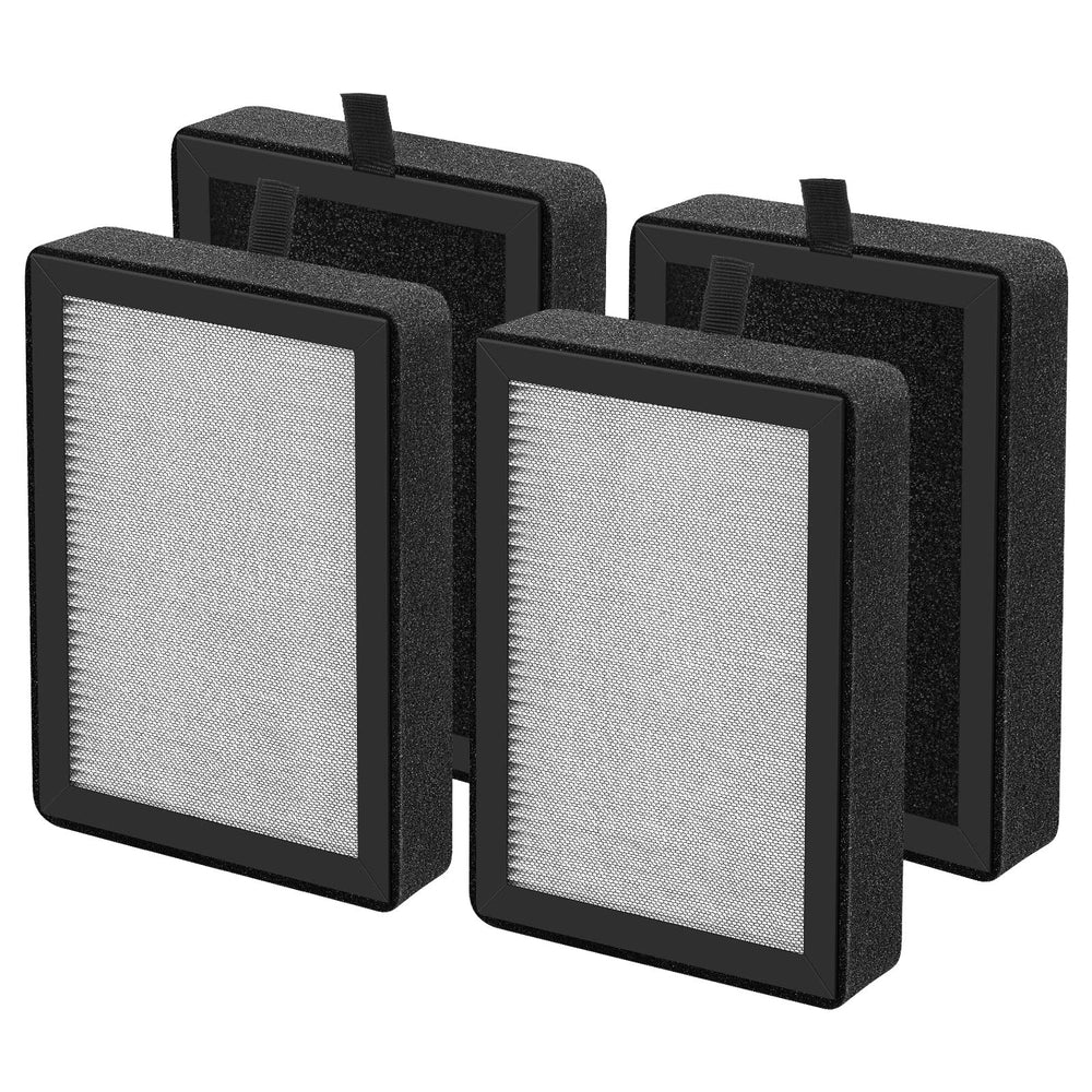 iSingo filtro LV-H128 frontal del empaque mostrando compatibilidad, facilita reemplazo