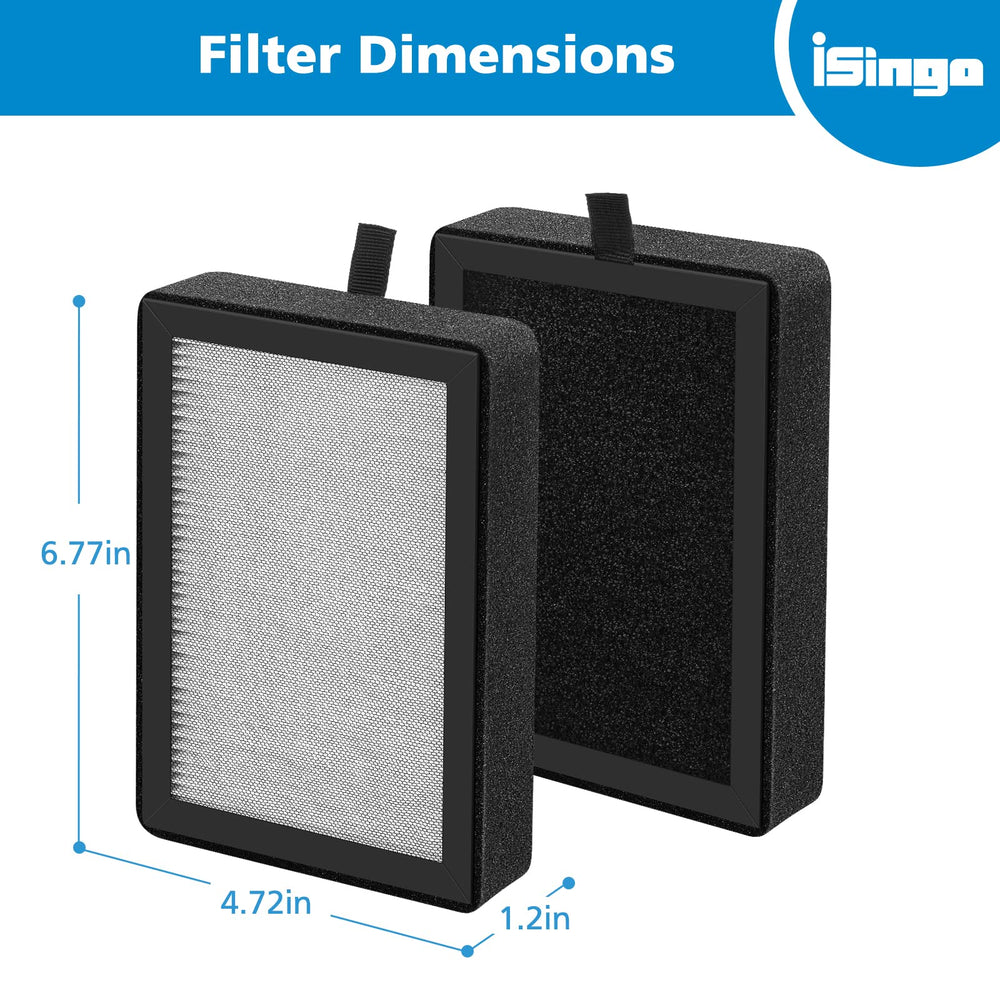 iSingo instrucción de instalación del filtro LV-H128, cambio rápido sin herramientas