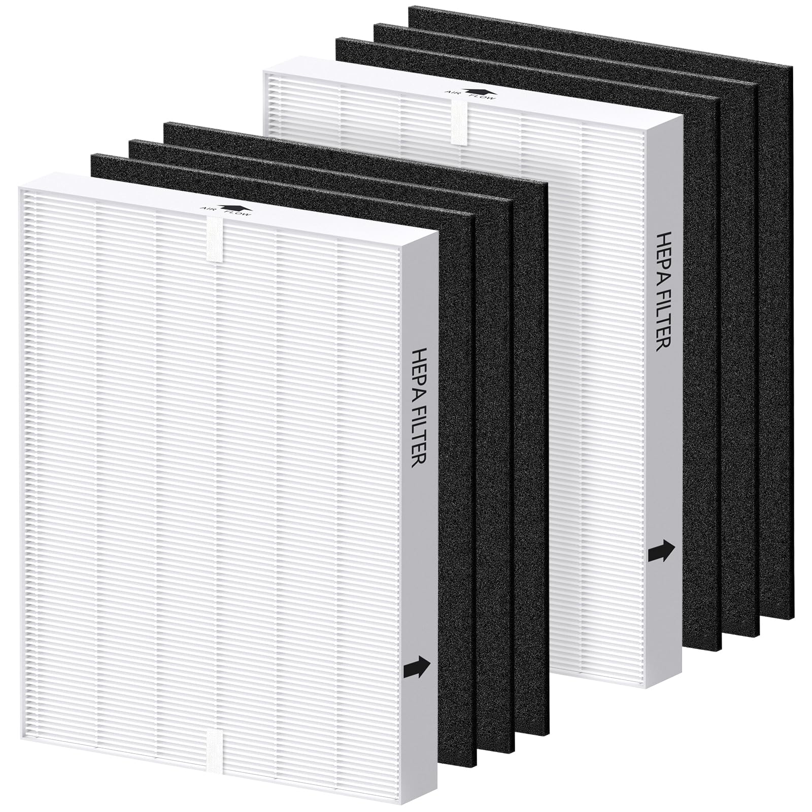 isinlive frontal del empaque mostrando pack 2 filtros y 6 prefiltros para compatibilidad