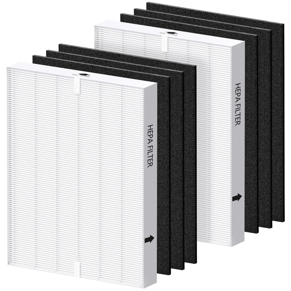 isinlive frontal del empaque mostrando pack 2 filtros y 6 prefiltros para compatibilidad