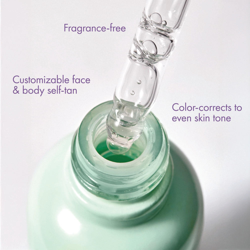 Isle of Paradise bottle beside moisturizer showing product scale