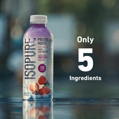 Isopure bottle top cap open revealing resealable convenience and quick sip benefit
